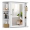 Bathroom White Finish Multipurpose Mount Wall Surface Storage Cabinet Mirror